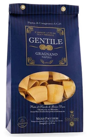 Mezzi Paccheri Pasta di Gragnano I.g.p. Gr.500 - Pastificio Gentile